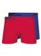 Lupo - Kit com 2 Cuecas Boxer Lupo 436-002 Azul-Nautico - variação: Vermelho-Azul-Nautico