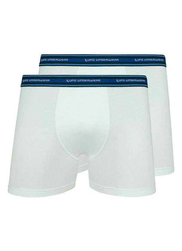 Lupo - Kit com 2 Cuecas Boxer Lupo 523-003 Branco