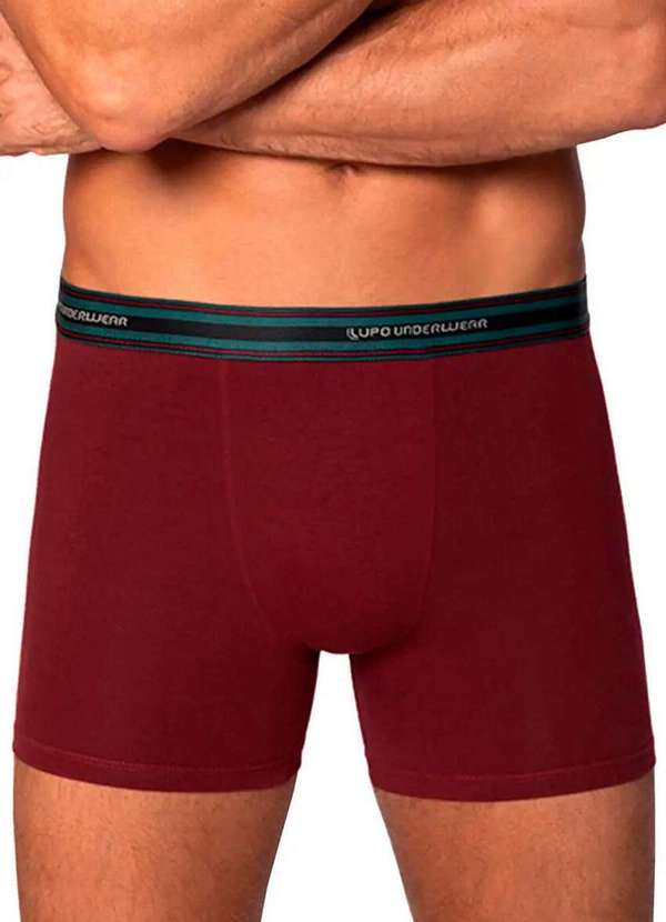 Lupo - Kit com 2 Cuecas Boxer Lupo 523-003 Branco-Marsala 4