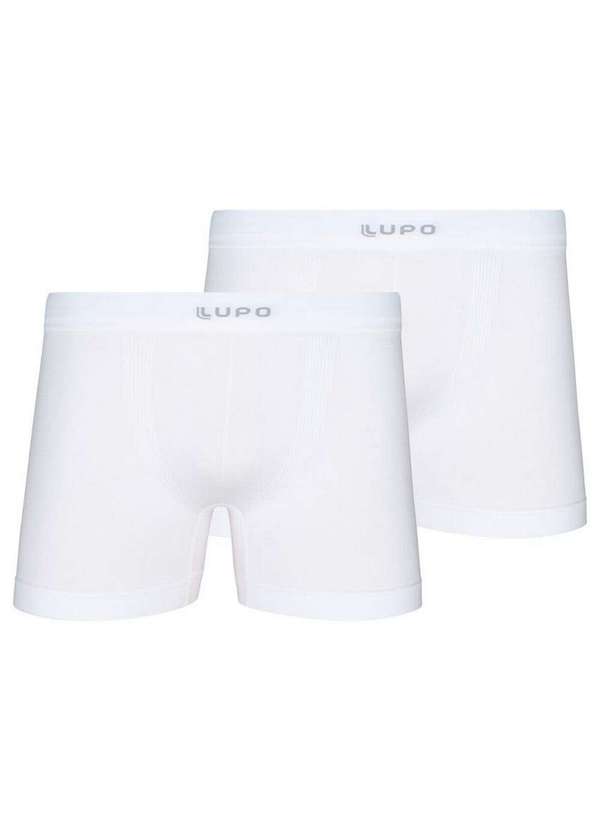 Lupo - Kit com 2 Cuecas Boxer Lupo 661-001 1110-Branca