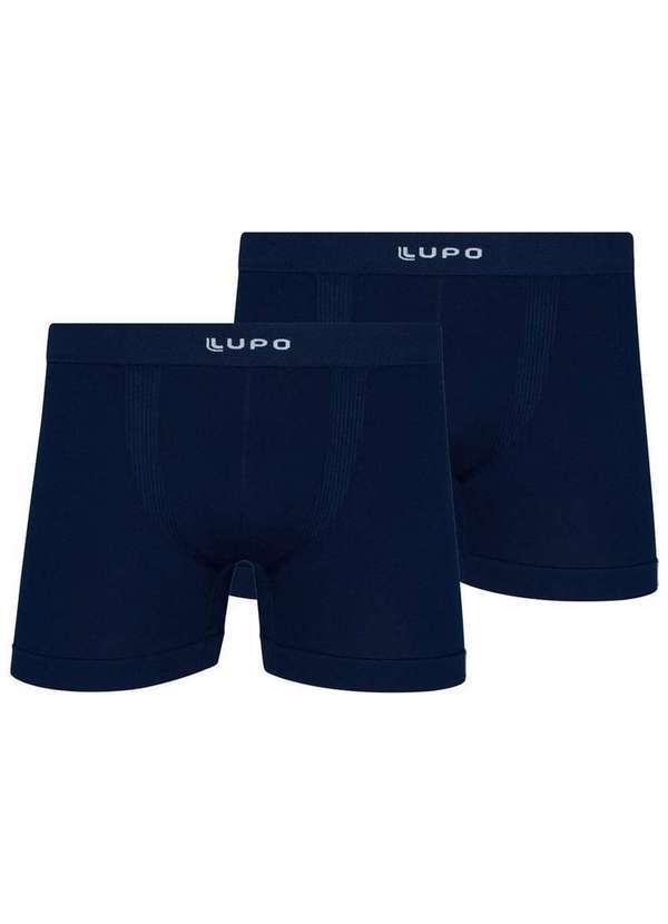 Lupo - Kit com 2 Cuecas Boxer Lupo 661-001 2800-Marinho