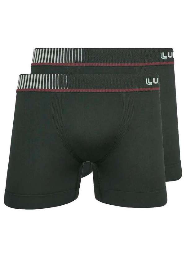 Lupo - Kit com 2 Cuecas Boxer Lupo 671-003 Grafite