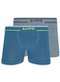 Lupo - Kit com 2 Cuecas Boxer Lupo 733-004 Cinza - variação: Azul-Cinza