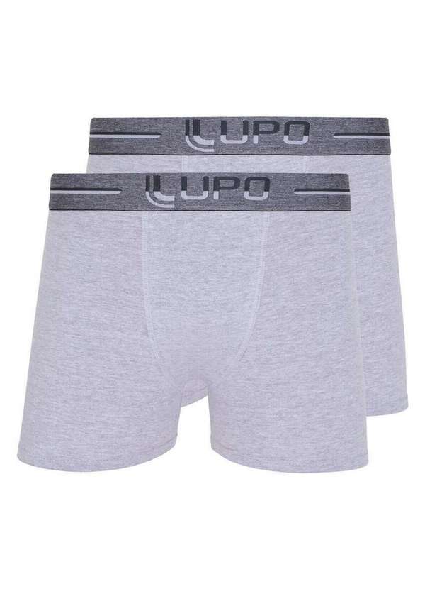Lupo - Kit com 2 Cuecas Boxer Lupo 784-016 Cinza