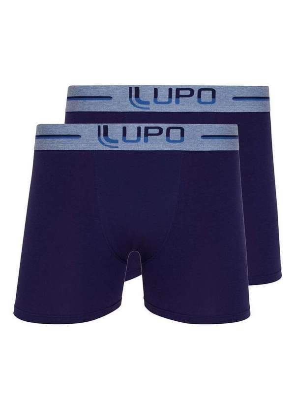 Lupo - Kit com 2 Cuecas Boxer Lupo 784-016 Marinho