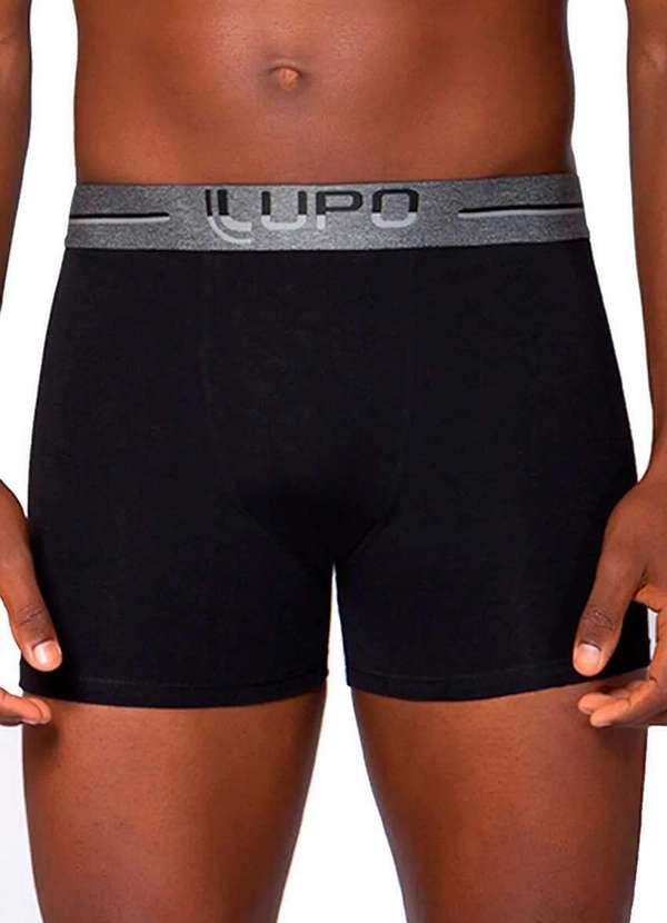 Lupo - Kit com 2 Cuecas Boxer Lupo 784-016 Preto-Cinza 2
