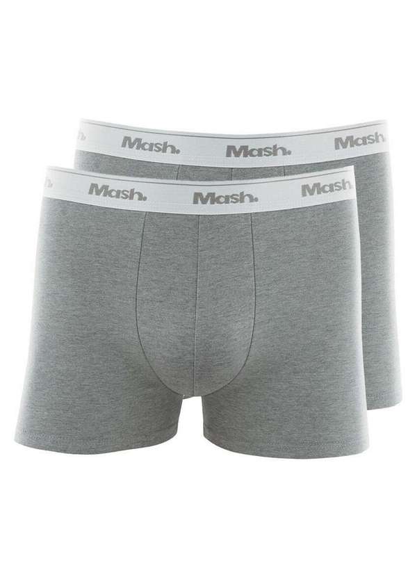 Mash - Kit com 2 Cuecas Boxer Mash 170.26 Cinza
