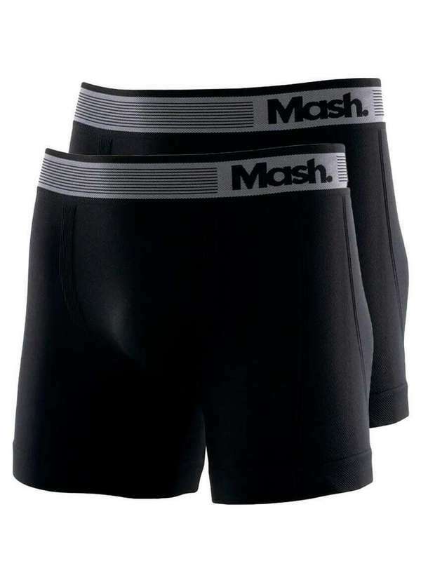 Mash - Kit com 2 Cuecas Boxer Mash 710.01 Branco