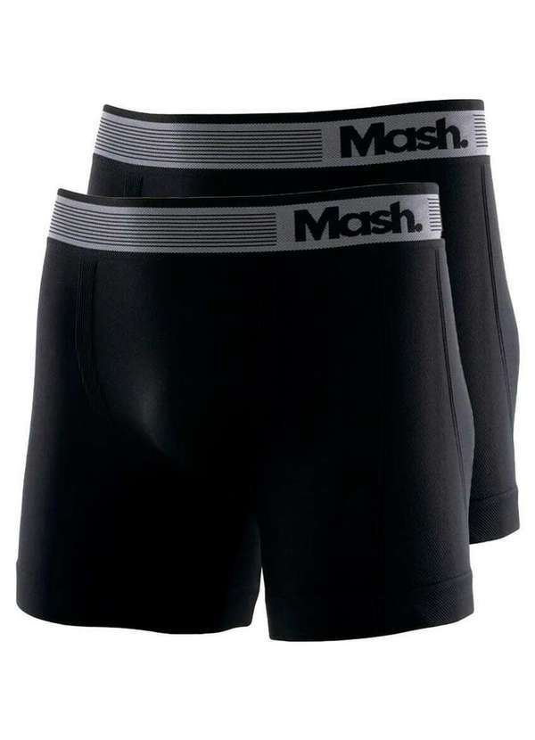 Mash - Kit com 2 Cuecas Boxer Mash 710.01 Preto-Marinho