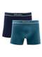 Mash - Kit com 2 Cuecas Boxer Mash 711.17 Cz02-Chumbo-Branco - variação: Az03-Azul-Marinho