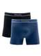 Mash - Kit com 2 Cuecas Boxer Mash 711.17 Cz02-Chumbo-Branco - variação: Az20-Preto-Marinho