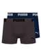 Puma - Kit com 2 Cuecas Boxer Puma 14100-001 Preto - variação: Chumbo-Marinho