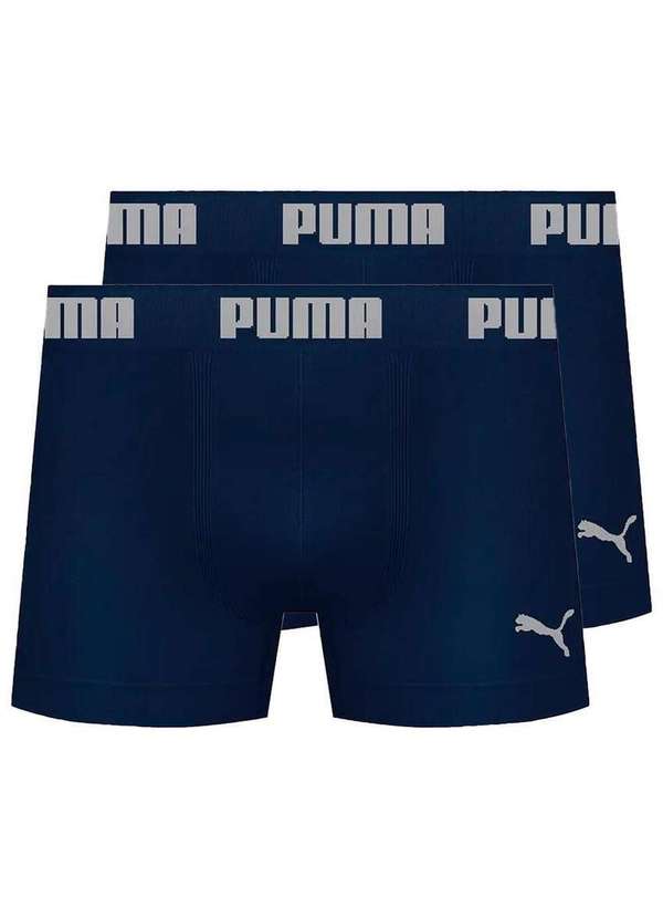 Puma - Kit com 2 Cuecas Boxer Puma 14100-001 Marinho