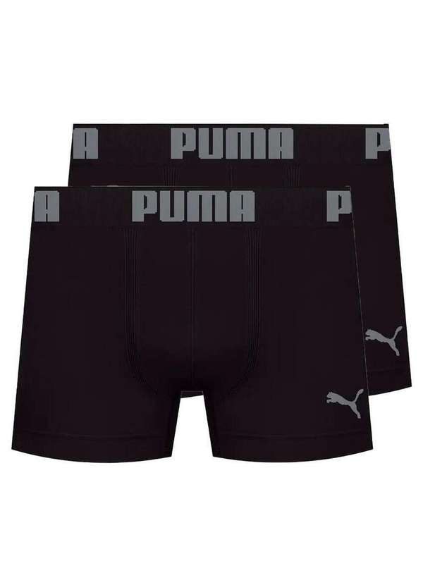 Puma - Kit com 2 Cuecas Boxer Puma 14100-001 Preto