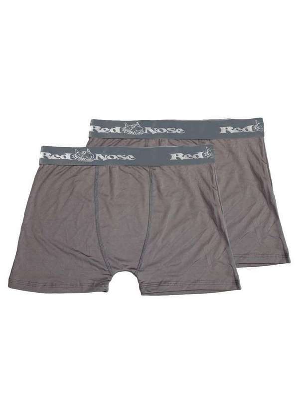 Red Nose - Kit com 2 Cuecas Boxer Red Nose 320 Cinza