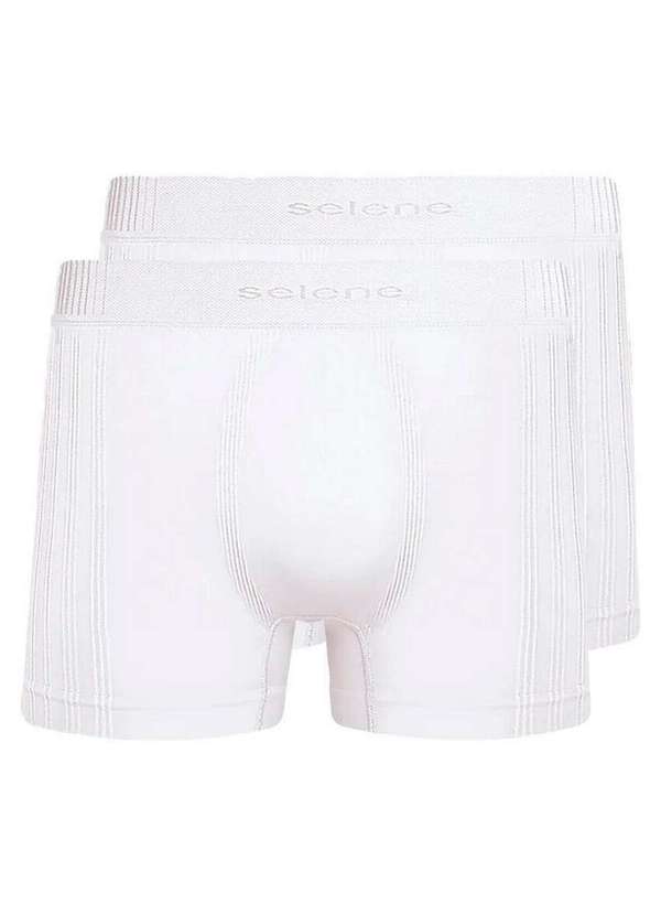 Selene - Kit com 2 Cuecas Boxer Selene 11070-002/003/440 Branco