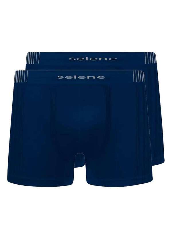 Selene - Kit com 2 Cuecas Boxer Selene 11070-002/003/440 Marinho