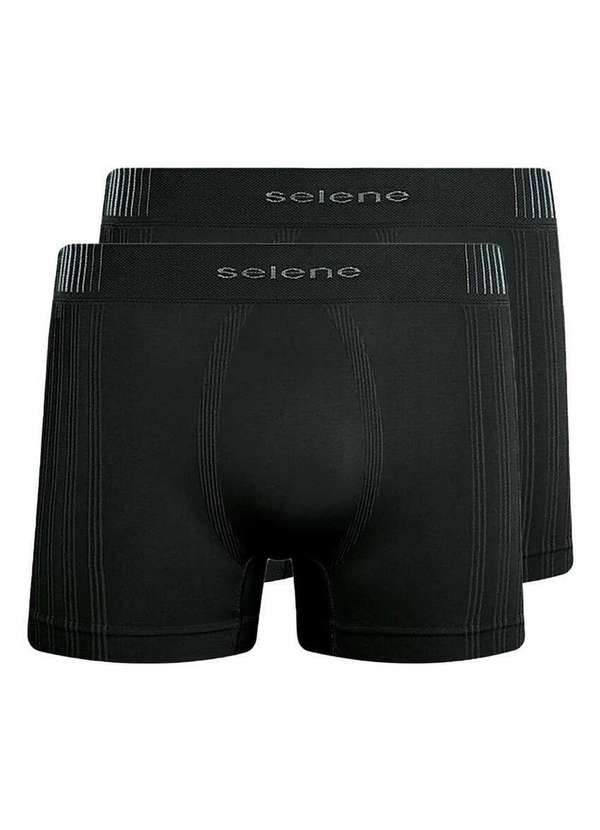 Selene - Kit com 2 Cuecas Boxer Selene 11070-002/003/440 Preto
