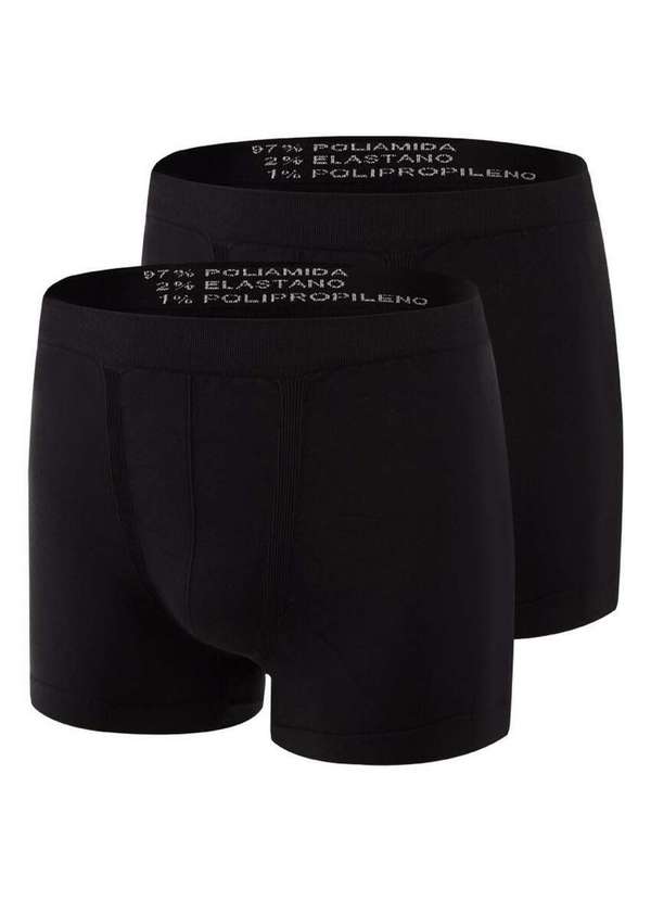 Trifil - Kit com 2 Cuecas Boxer Trifil 4620 Preto