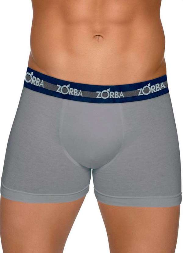 Zorba - Kit com 2 Cuecas Boxer Zorba 702 Branco-Grafite 4