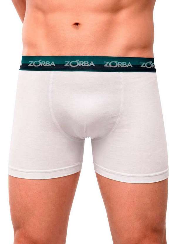 Zorba - Kit com 2 Cuecas Boxer Zorba 702 Branco-Marinho 2
