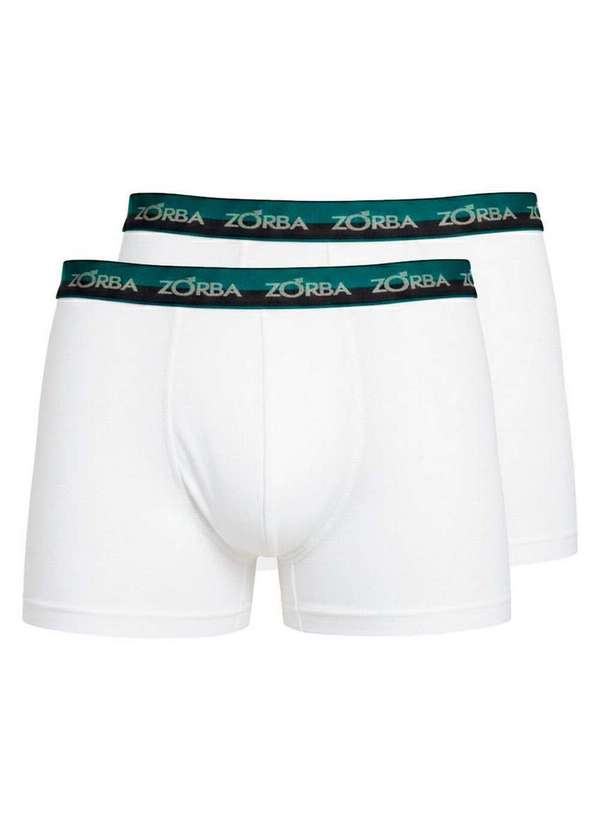 Zorba - Kit com 2 Cuecas Boxer Zorba 702 Branco