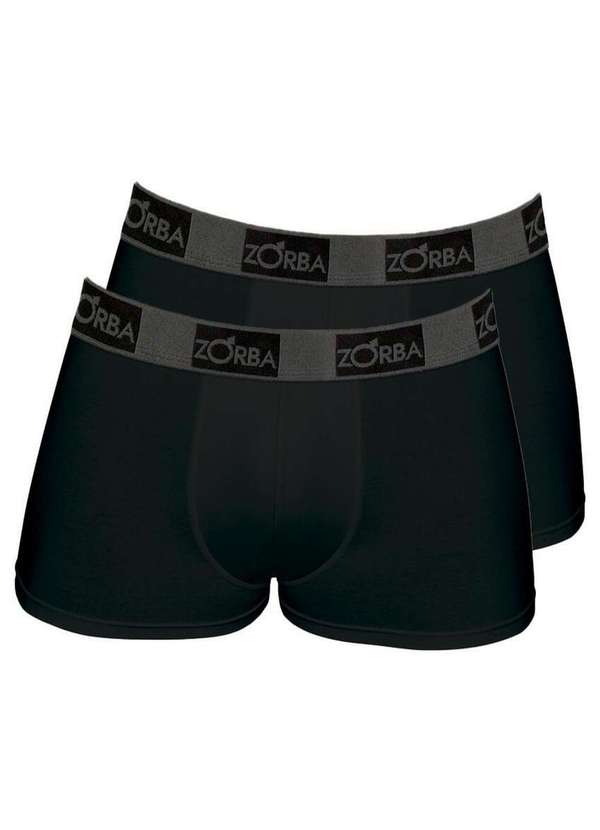 Zorba - Kit com 2 Cuecas Boxer Zorba 717 Preto