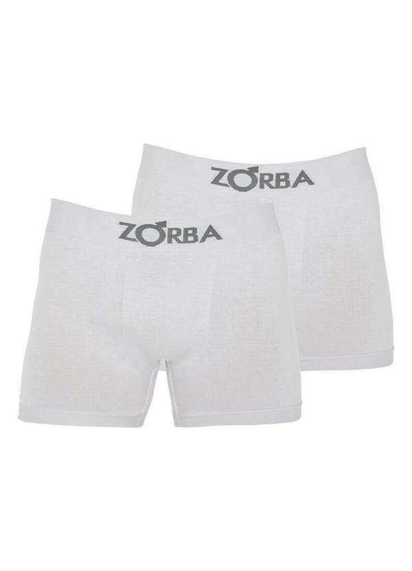 Zorba - Kit com 2 Cuecas Boxer Zorba 781 Colorido Branco