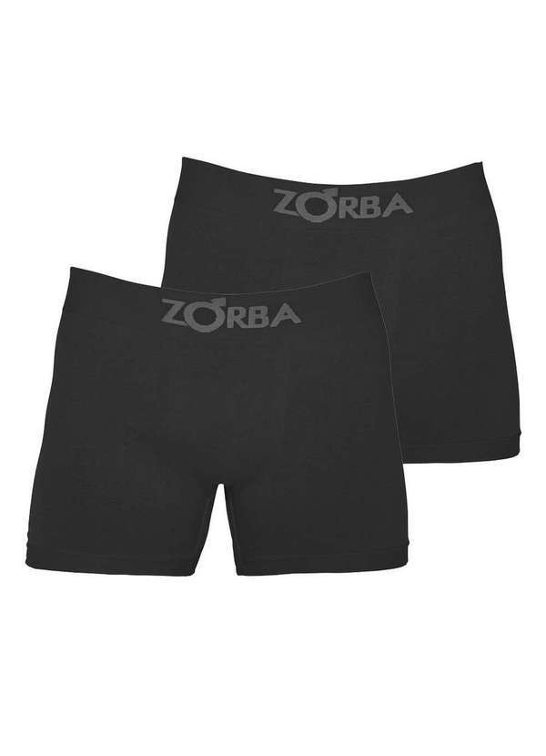 Zorba - Kit com 2 Cuecas Boxer Zorba 781 Colorido Preto