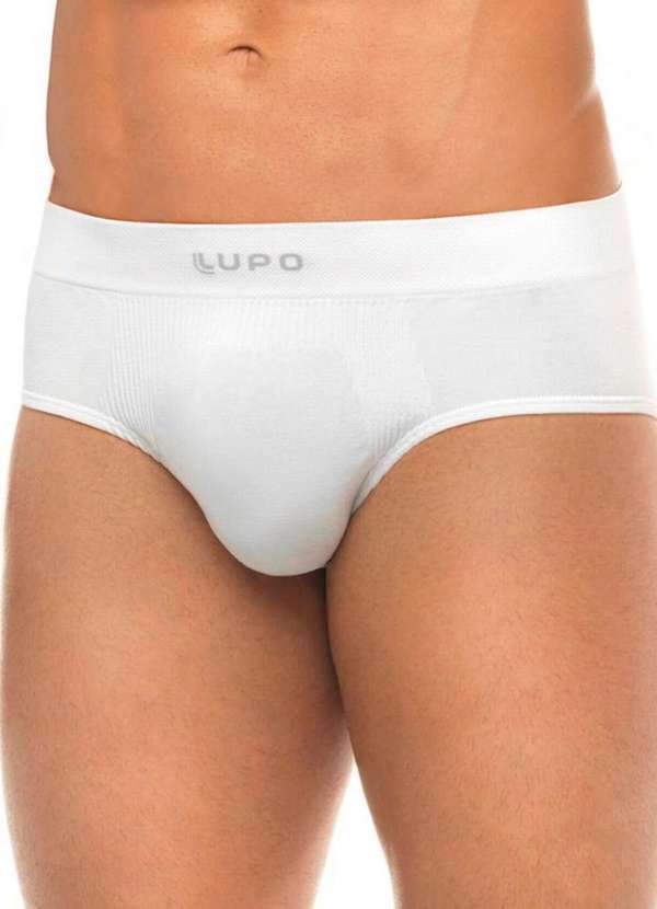 Lupo - Kit com 2 Cuecas Slip Lupo 681-001 Grafite-Branco 2