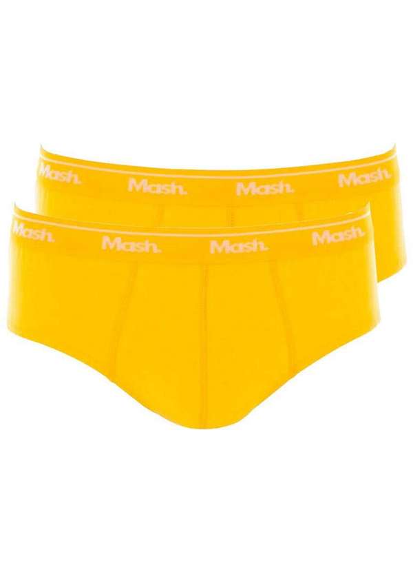 Mash - Kit com 2 Cuecas Slip Mash 073.58 Amarelo