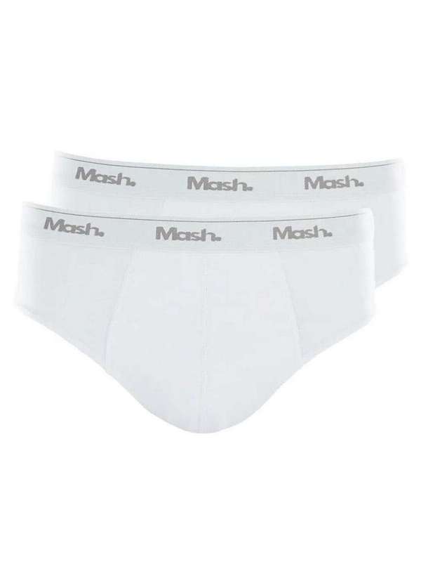 Mash - Kit com 2 Cuecas Slip Mash 073.58 Branco