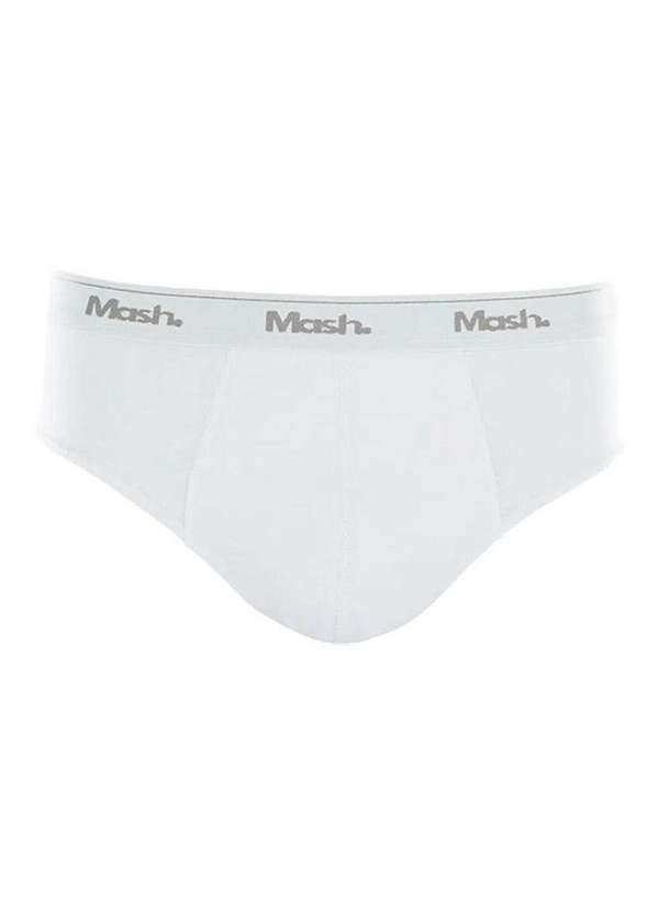 Mash - Kit com 2 Cuecas Slip Mash 073.58 Branco-Amarelo 2