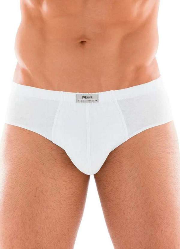 Mash - Kit com 2 Cuecas Slip Mash 074.58 Branco-Preto 2