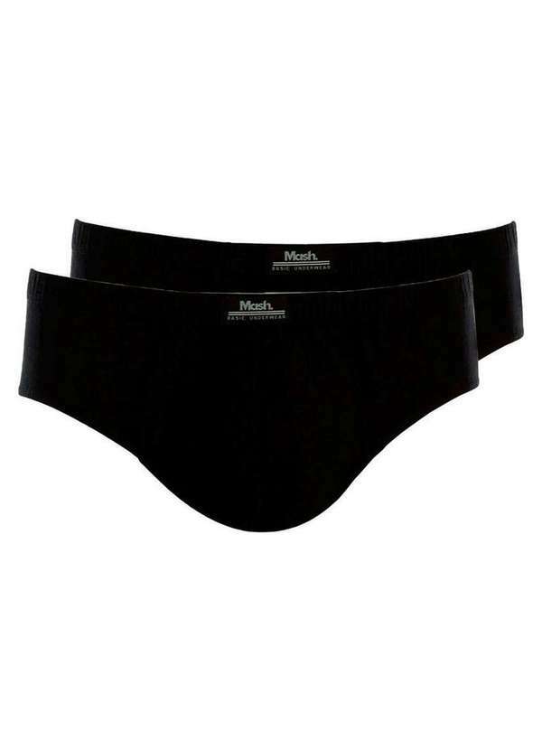 Mash - Kit com 2 Cuecas Slip Mash 074.58 Preto