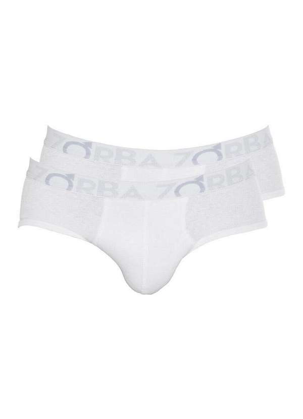 Zorba - Kit com 2 Cuecas Slip Zorba 643 Branco