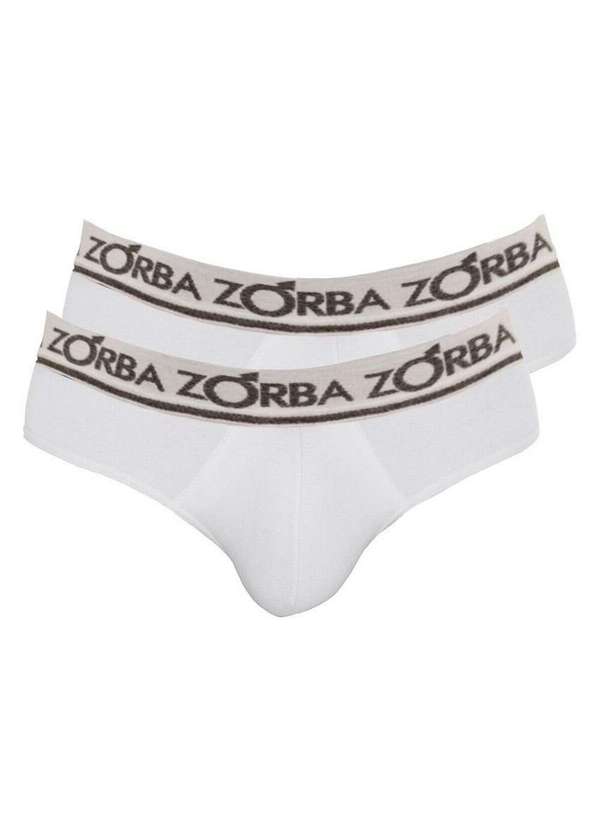 Zorba - Kit com 2 Cuecas Slip Zorba 716 Branco