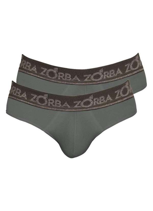 Zorba - Kit com 2 Cuecas Slip Zorba 716 Chumbo