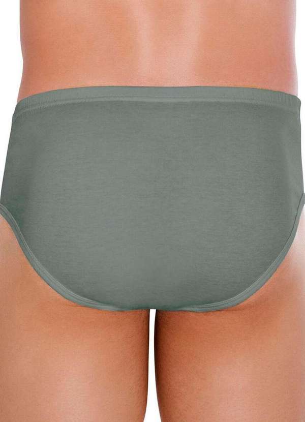 Zorba - Kit com 2 Cuecas Slip Zorba com Abertura 172 Plus Size Grafite-Bege 3