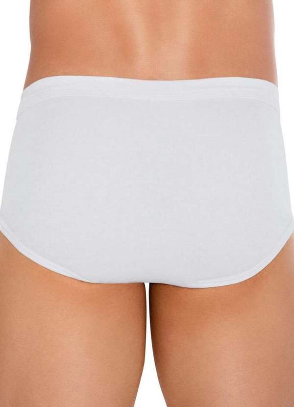 Zorba - Kit com 2 Cuecas Slip Zorba com Abertura 185 Branco-Grafite 3