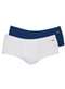 Zorba - Kit com 2 Cuecas Slip Zorba com Abertura 185 Marinho-Bege - variação: Branco-Marinho
