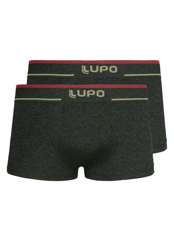 Lupo - Kit com 2 Cuecas Sunga Lupo 526-001 Preto-Mescla