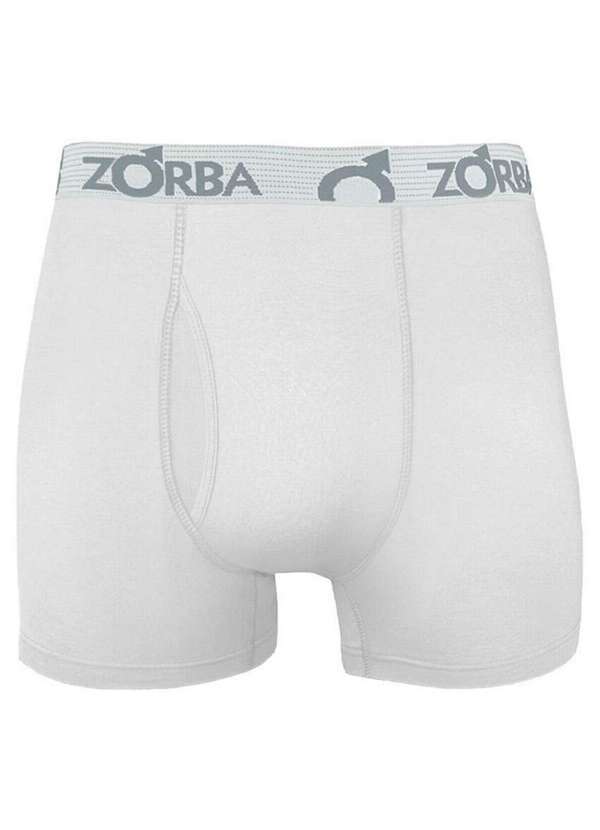 Zorba - Kit com 3 Cuecas Boxer com Abertura Zorba 848 Branco 2