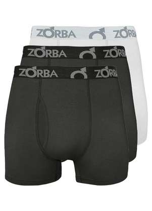 Kit com 3 Cuecas Boxer com Abertura Zorba 848 - ZORBA