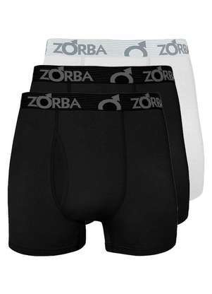Kit com 3 Cuecas Boxer com Abertura Zorba 848 - ZORBA