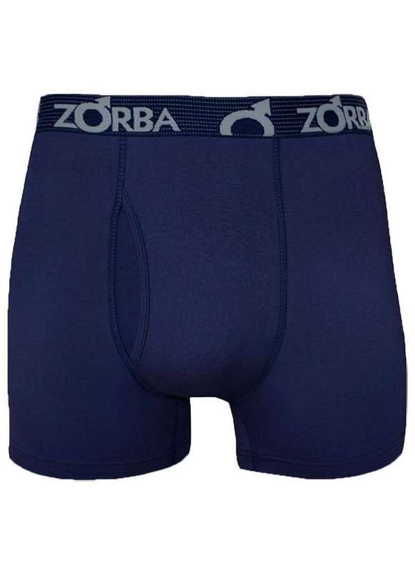 Zorba - Kit com 3 Cuecas Boxer com Abertura Zorba 848 Preto-Marinho 3