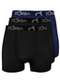 Zorba - Kit com 3 Cuecas Boxer com Abertura Zorba 848 Preto-Marinho - variação: Preto-Marinho