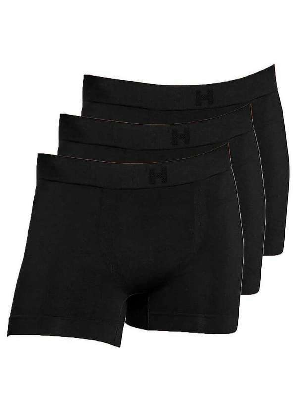 Hope - Kit com 3 Cuecas Boxer Hope Smc61020 Preto