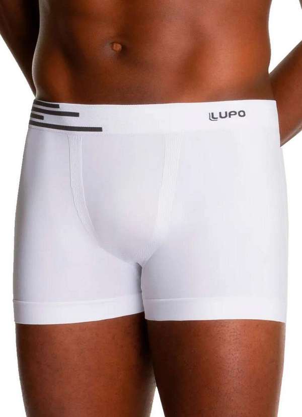 Lupo - Kit com 3 Cuecas Boxer Lupo 436-002 Branco-Grafite 2