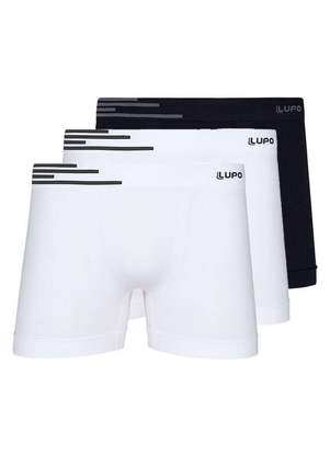Kit com 3 Cuecas Boxer Lupo 436-002 - LUPO